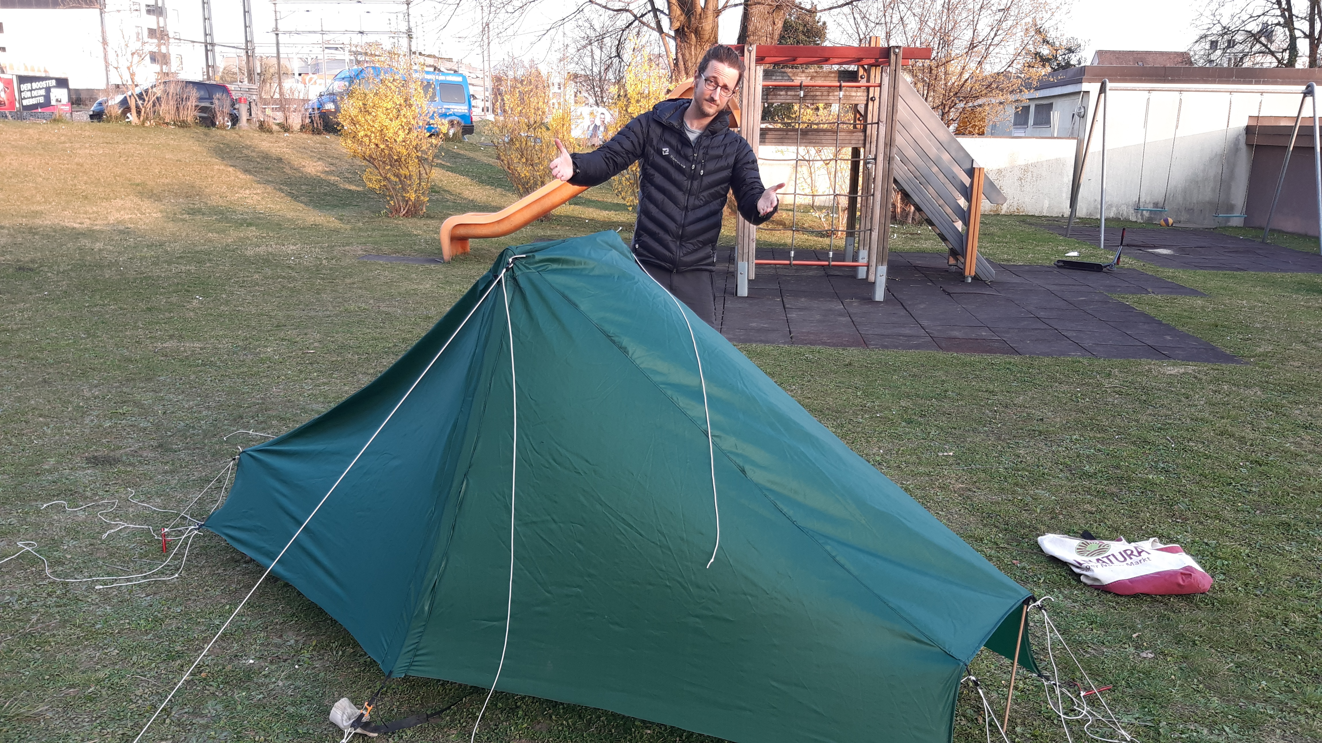 First tent